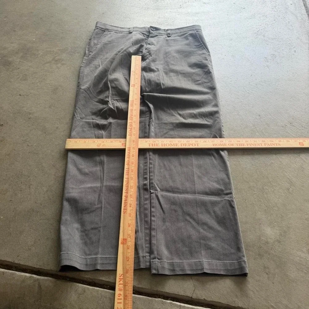 36x30 Grey Baggy Wide Leg Chino Style Pants Y2K Grunge 2000s Vintage